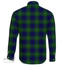 Scottish Oliphant Modern Clan Tartan Long Sleeve Button Shirt - Crest Classic Scottish Plaid Tartan Plaid