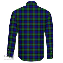 Scottish Sempill Modern Clan Tartan Long Sleeve Button Shirt - Crest Classic Scottish Plaid Tartan Plaid
