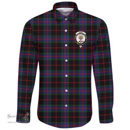 Scottish Nairn Clan Tartan Long Sleeve Button Shirt - Crest Classic Scottish Plaid Tartan Plaid