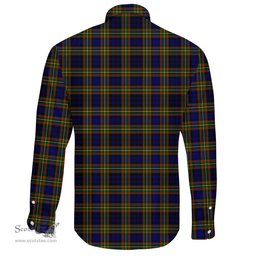 Scottish Clelland Modern Clan Tartan Long Sleeve Button Shirt - Crest Classic Scottish Plaid Tartan Plaid