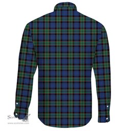 Scottish Fletcher Ancient Clan Tartan Long Sleeve Button Shirt - Crest Classic Scottish Plaid Tartan Plaid