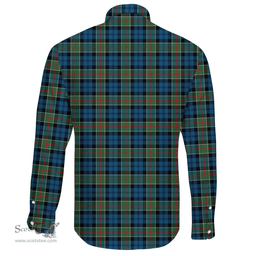Scottish Colquhoun Ancient Clan Tartan Long Sleeve Button Shirt - Crest Classic Scottish Plaid Tartan Plaid