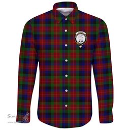 Scottish Tennant Clan Tartan Long Sleeve Button Shirt - Crest Classic Scottish Plaid Tartan Plaid