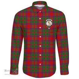 Scottish MacKintosh Modern Clan Tartan Long Sleeve Button Shirt - Crest Classic Scottish Plaid Tartan Plaid