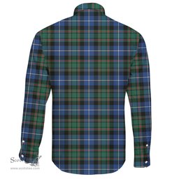 Scottish MacRae Hunting Ancient Clan Tartan Long Sleeve Button Shirt - Crest Classic Scottish Plaid Tartan Plaid