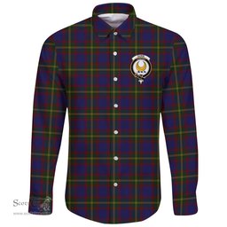 Scottish Durie Clan Tartan Long Sleeve Button Shirt - Crest Classic Scottish Plaid Tartan Plaid