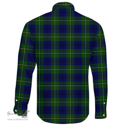 Scottish Johnston Modern Clan Tartan Long Sleeve Button Shirt - Crest Classic Scottish Plaid Tartan Plaid