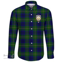 Scottish Johnston Modern Clan Tartan Long Sleeve Button Shirt - Crest Classic Scottish Plaid Tartan Plaid