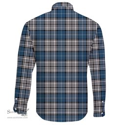 Scottish Napier Modern Clan Tartan Long Sleeve Button Shirt - Crest Classic Scottish Plaid Tartan Plaid