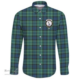Scottish MacNeill of Colonsay Ancient Clan Tartan Long Sleeve Button Shirt - Crest Classic Scottish Plaid Tartan Plaid