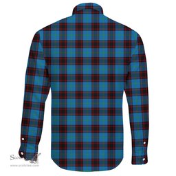Scottish Home Ancient Clan Tartan Long Sleeve Button Shirt - Crest Classic Scottish Plaid Tartan Plaid