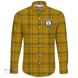 Scottish Houston Clan Tartan Long Sleeve Button Shirt - Crest Classic Scottish Plaid Tartan Plaid