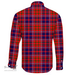 Scottish Cameron of Lochiel Modern Clan Tartan Long Sleeve Button Shirt - Crest Classic Scottish Plaid Tartan Plaid