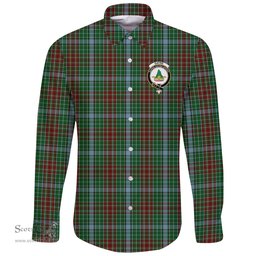 Scottish Gayre Clan Tartan Long Sleeve Button Shirt - Crest Classic Scottish Plaid Tartan Plaid