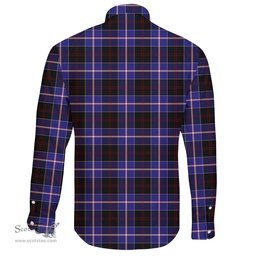 Scottish Dunlop Modern Clan Tartan Long Sleeve Button Shirt - Crest Classic Scottish Plaid Tartan Plaid