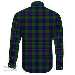 Scottish Shaw Modern Clan Tartan Long Sleeve Button Shirt - Crest Classic Scottish Plaid Tartan Plaid