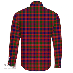 Scottish MacIntyre Modern Clan Tartan Long Sleeve Button Shirt - Crest Classic Scottish Plaid Tartan Plaid