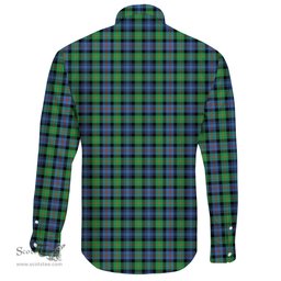 Scottish Murray of Atholl Ancient Clan Tartan Long Sleeve Button Shirt - Crest Classic Scottish Plaid Tartan Plaid