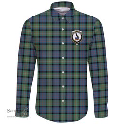Scottish MacDonnell of Glengarry Ancient Clan Tartan Long Sleeve Button Shirt - Crest Classic Scottish Plaid Tartan Plaid