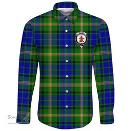 Scottish Maitland Clan Tartan Long Sleeve Button Shirt - Crest Classic Scottish Plaid Tartan Plaid
