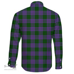 Scottish Elphinstone Clan Tartan Long Sleeve Button Shirt - Crest Classic Scottish Plaid Tartan Plaid