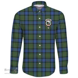 Scottish MacLaren Ancient Clan Tartan Long Sleeve Button Shirt - Crest Classic Scottish Plaid Tartan Plaid