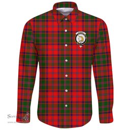 Scottish Stewart of Appin Modern Clan Tartan Long Sleeve Button Shirt - Crest Classic Scottish Plaid Tartan Plaid