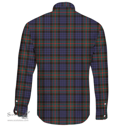 Scottish Fletcher of Dunans Clan Tartan Long Sleeve Button Shirt - Crest Classic Scottish Plaid Tartan Plaid