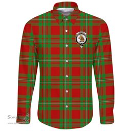 Scottish MacGregor Modern Clan Tartan Long Sleeve Button Shirt - Crest Classic Scottish Plaid Tartan Plaid