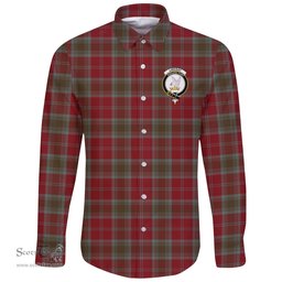 Scottish Lindsay Weathered Clan Tartan Long Sleeve Button Shirt - Crest Classic Scottish Plaid Tartan Plaid