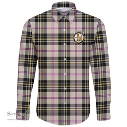 Scottish MacPherson Dress Ancient Clan Tartan Long Sleeve Button Shirt - Crest Classic Scottish Plaid Tartan Plaid