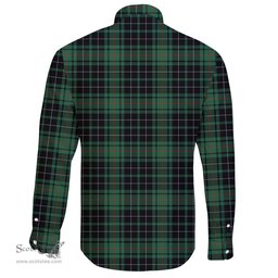 Scottish MacAulay Hunting Ancient Clan Tartan Long Sleeve Button Shirt - Crest Classic Scottish Plaid Tartan Plaid