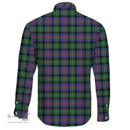 Scottish Logan Ancient Clan Tartan Long Sleeve Button Shirt - Crest Classic Scottish Plaid Tartan Plaid