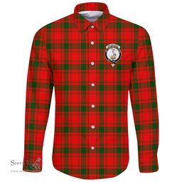 Scottish MacQuarrie Modern Clan Tartan Long Sleeve Button Shirt - Crest Classic Scottish Plaid Tartan Plaid