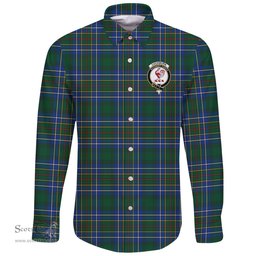 Scottish Cockburn Ancient Clan Tartan Long Sleeve Button Shirt - Crest Classic Scottish Plaid Tartan Plaid