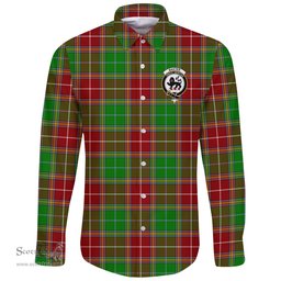 Scottish Baxter Clan Tartan Long Sleeve Button Shirt - Crest Classic Scottish Plaid Tartan Plaid