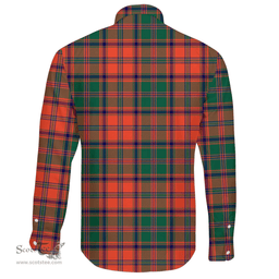 Scottish Stewart of Appin Ancient Clan Tartan Long Sleeve Button Shirt - Crest Classic Scottish Plaid Tartan Plaid
