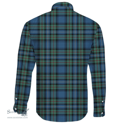 Scottish Robertson Hunting Ancient Clan Tartan Long Sleeve Button Shirt - Crest Classic Scottish Plaid Tartan Plaid