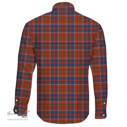 Scottish Cameron of Lochiel Ancient Clan Tartan Long Sleeve Button Shirt - Crest Classic Scottish Plaid Tartan Plaid
