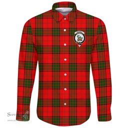 Scottish Maxwell Modern Clan Tartan Long Sleeve Button Shirt - Crest Classic Scottish Plaid Tartan Plaid