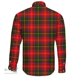 Scottish Somerville Modern Clan Tartan Long Sleeve Button Shirt - Crest Classic Scottish Plaid Tartan Plaid