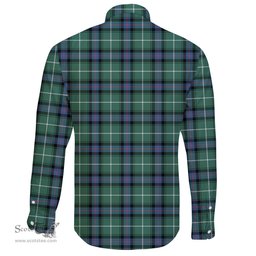 Scottish MacDonald of the Isles Hunting Ancient Clan Tartan Long Sleeve Button Shirt - Crest Classic Scottish Plaid Tartan Plaid
