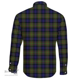 Scottish MacLaren Modern Clan Tartan Long Sleeve Button Shirt - Crest Classic Scottish Plaid Tartan Plaid