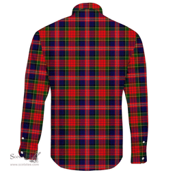 Scottish MacPherson Modern Clan Tartan Long Sleeve Button Shirt - Crest Classic Scottish Plaid Tartan Plaid