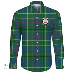 Scottish Duncan Ancient Clan Tartan Long Sleeve Button Shirt - Crest Classic Scottish Plaid Tartan Plaid