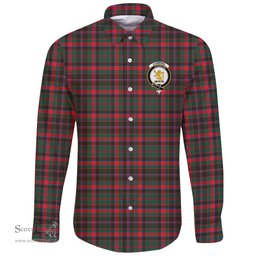 Scottish Cumming Hunting Modern Clan Tartan Long Sleeve Button Shirt - Crest Classic Scottish Plaid Tartan Plaid
