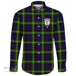Scottish Watson Modern Clan Tartan Long Sleeve Button Shirt - Crest Classic Scottish Plaid Tartan Plaid