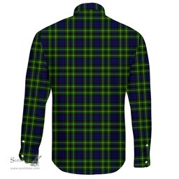 Scottish Campbell of Breadalbane Modern Clan Tartan Long Sleeve Button Shirt - Crest Classic Scottish Plaid Tartan Plaid