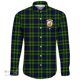 Scottish Campbell of Breadalbane Modern Clan Tartan Long Sleeve Button Shirt - Crest Classic Scottish Plaid Tartan Plaid