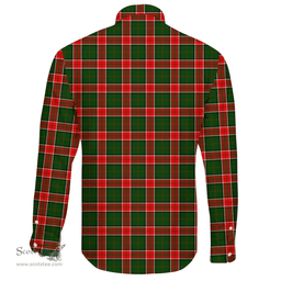 Scottish Pollock Modern Clan Tartan Long Sleeve Button Shirt - Crest Classic Scottish Plaid Tartan Plaid